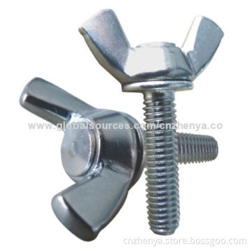 Stainless steel bolt with wing nut